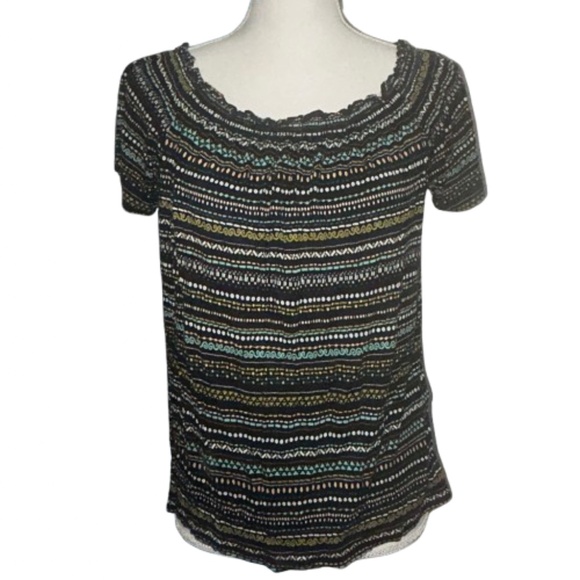 H&M Womens top short sleeved peasant - Picture 1 of 8